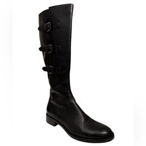 ECCO Black Leather Hobart Tall Riding Boots Size 41